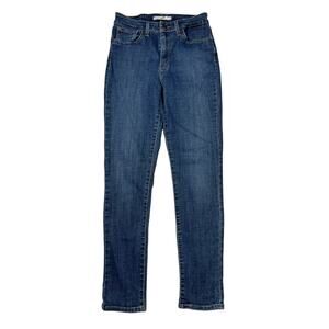 Levi’s 721 High Rise Skinny Stretch Denim Jeans Dark Wash Womens 28